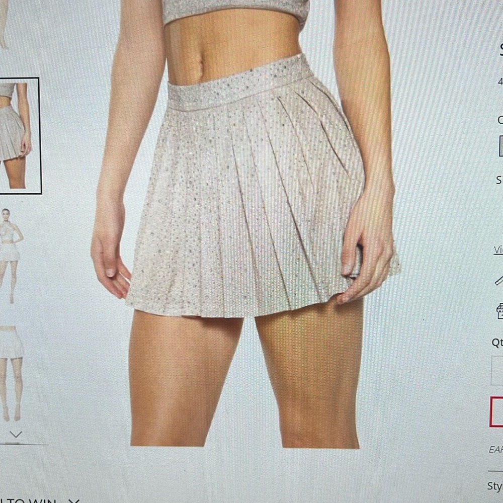 Akira brand new rhinestone pleated skirt size small.